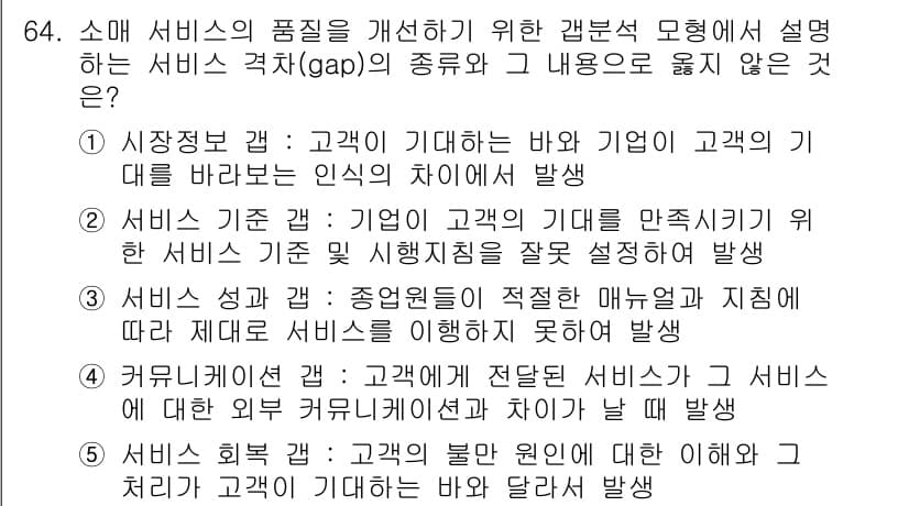 유통관리사_1급 2016년 64번 - 정답과 핵심 포인트를 검수 중인 기출문제