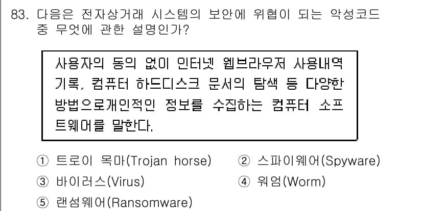 유통관리사_1급 2017년 83번 - 정답과 핵심 포인트를 검수 중인 기출문제