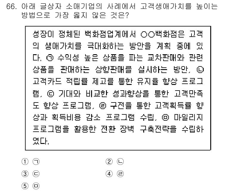 유통관리사_1급 2018년 66번 - 정답과 핵심 포인트를 검수 중인 기출문제