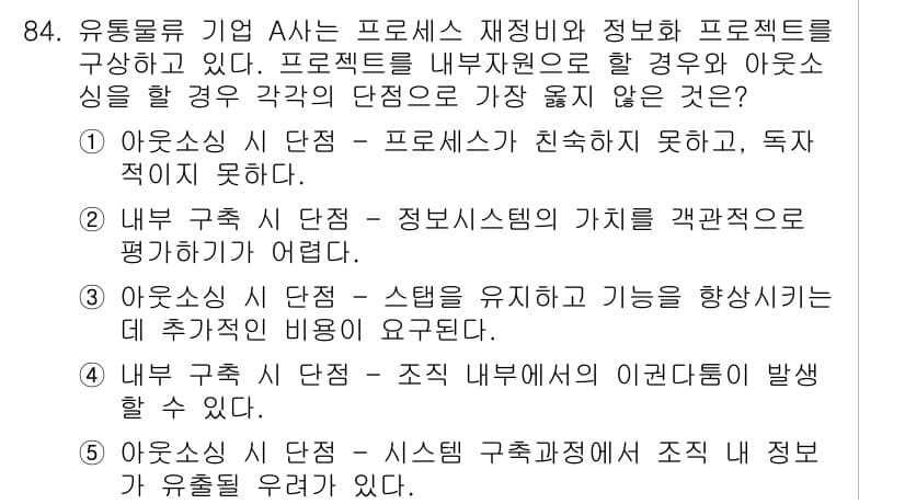 유통관리사_1급 2018년 84번 - 정답과 핵심 포인트를 검수 중인 기출문제