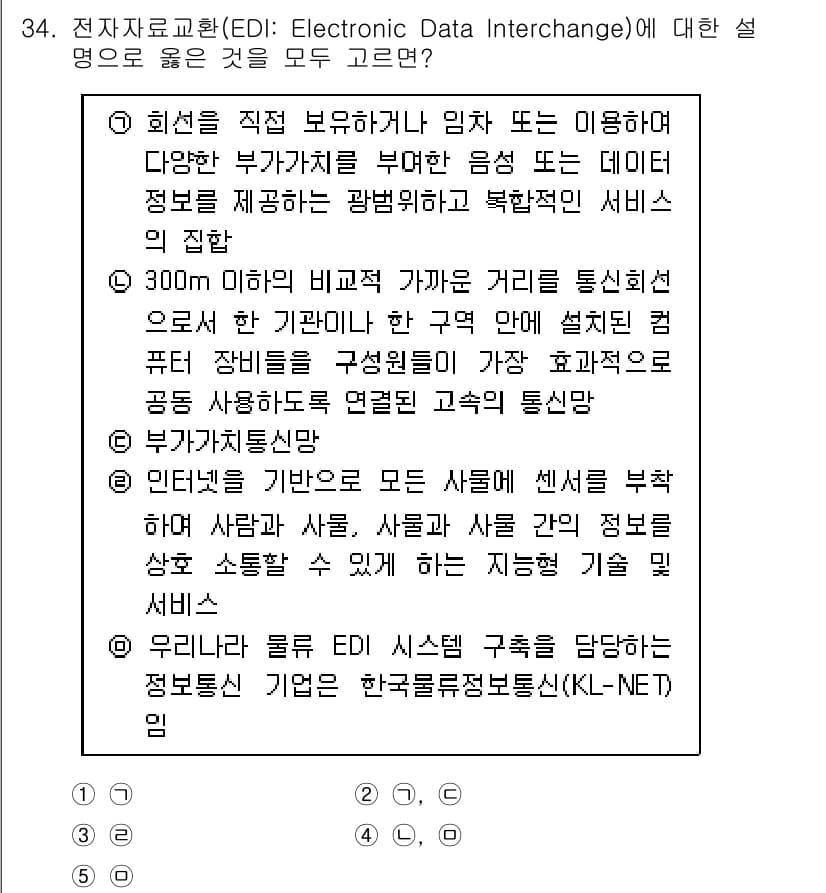 유통관리사_1급 2020년 34번 - 정답과 핵심 포인트를 검수 중인 기출문제