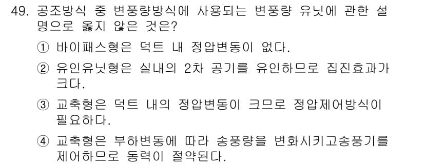 건축설비기사 2020년 49번 - 정답과 핵심 포인트를 검수 중인 기출문제