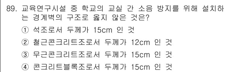 건축설비기사 2020년 89번 - 정답과 핵심 포인트를 검수 중인 기출문제