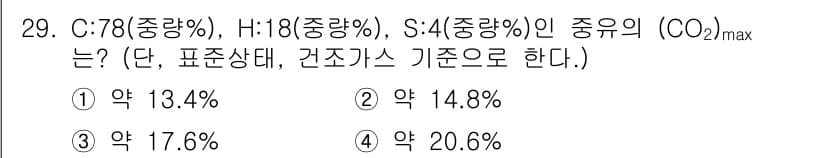 대기환경기사 2020년 29번 - 정답과 핵심 포인트를 검수 중인 기출문제