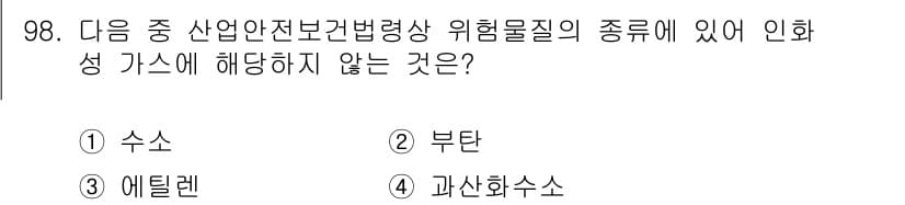 산업안전기사_필기 2020년 98번 - 정답과 핵심 포인트를 검수 중인 기출문제