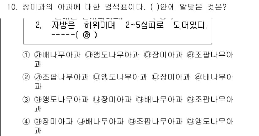 생물분류기사(동물) 2020년 10번 - 정답과 핵심 포인트를 검수 중인 기출문제
