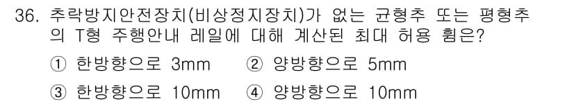 승강기기사 2020년 36번 - 정답과 핵심 포인트를 검수 중인 기출문제