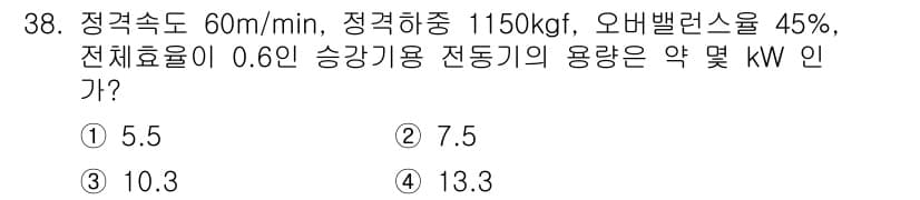 승강기기사 2020년 38번 - 정답과 핵심 포인트를 검수 중인 기출문제