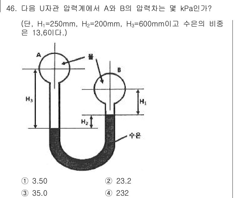 일반기계기사 2020년 46번 - 정답과 핵심 포인트를 검수 중인 기출문제