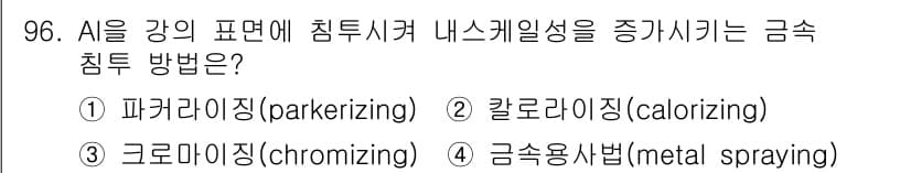 일반기계기사 2020년 96번 - 정답과 핵심 포인트를 검수 중인 기출문제