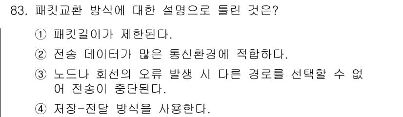 컴퓨터시스템기사(B형) 2020년 83번 - 정답과 핵심 포인트를 검수 중인 기출문제