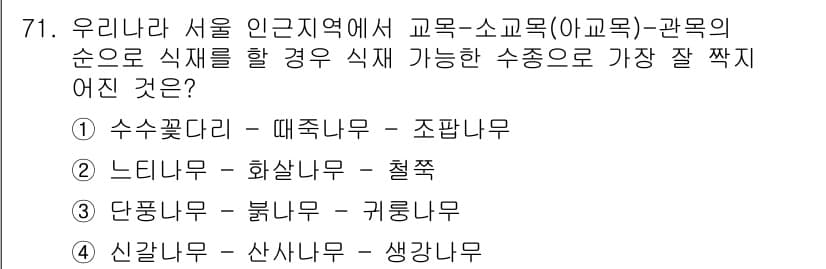 조경기사 2020년 70번 - 정답과 핵심 포인트를 검수 중인 기출문제