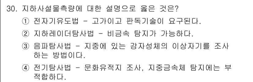 지적기사 2020년 30번 - 정답과 핵심 포인트를 검수 중인 기출문제