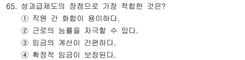 직업상담사_2급(구) 2020년 65번 - 정답과 핵심 포인트를 검수 중인 기출문제