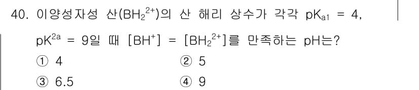 화학분석기사(구) 2020년 41번 - 이 문제는 이온 해리와 pH의 관계를 이해하는 것이 핵심입니다. 주어진 ... 에 관한 핵심 기출문제