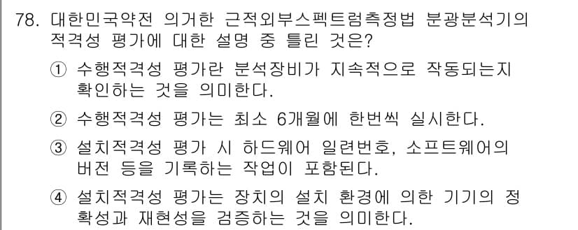화학분석기사(구) 2020년 80번 - 정답과 핵심 포인트를 검수 중인 기출문제
