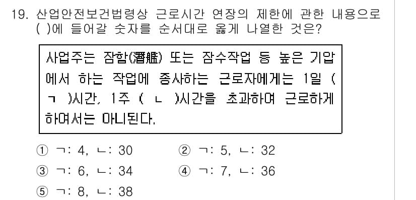 산업안전지도사 2015년 19번 - 정답과 핵심 포인트를 검수 중인 기출문제