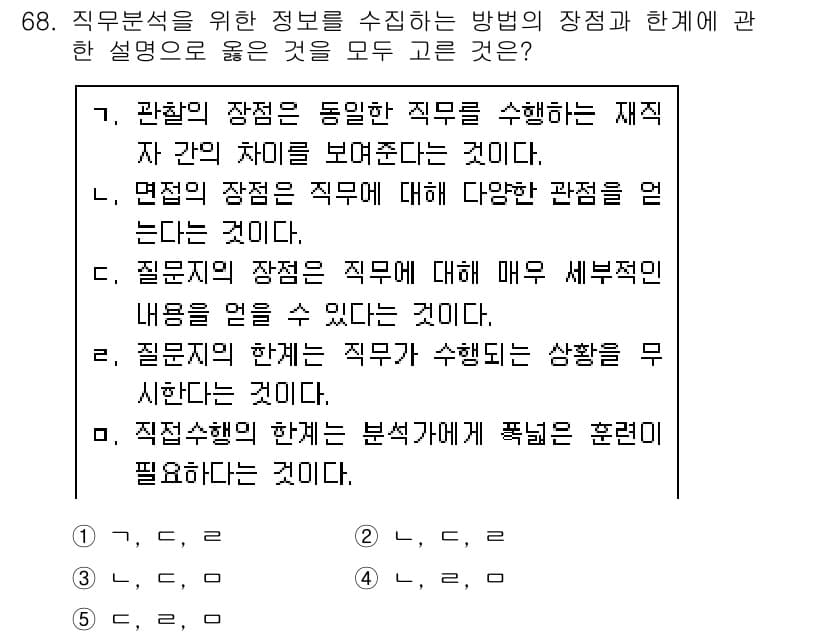 산업안전지도사 2015년 68번 - 정답과 핵심 포인트를 검수 중인 기출문제
