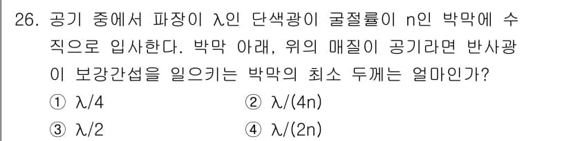 광학기사 2015년 27번 - 정답과 핵심 포인트를 검수 중인 기출문제