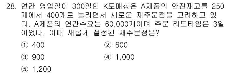 물류관리사_2교시 2020년 28번 - 정답과 핵심 포인트를 검수 중인 기출문제