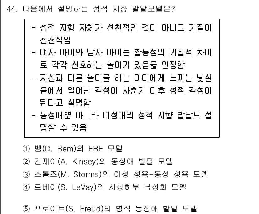 청소년상담사_1급(2교시) 2020년 44번 - 정답과 핵심 포인트를 검수 중인 기출문제