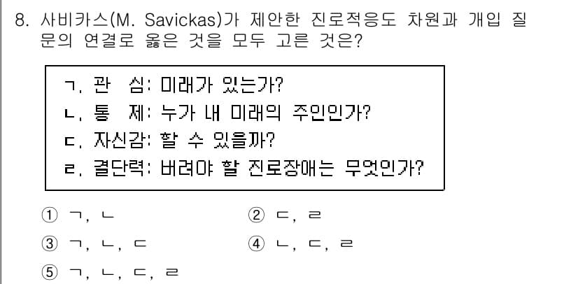 청소년상담사_2급(2교시)(구) 2020년 8번 - 정답과 핵심 포인트를 검수 중인 기출문제