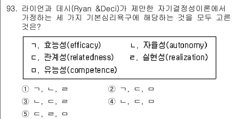 청소년상담사_2급(2교시)(구) 2020년 93번 - 정답과 핵심 포인트를 검수 중인 기출문제