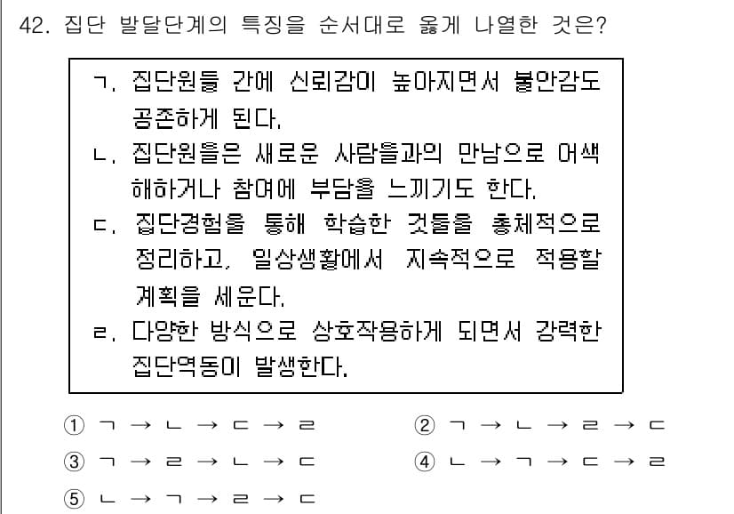 청소년상담사_3급(1교시) 2020년 42번 - 정답과 핵심 포인트를 검수 중인 기출문제