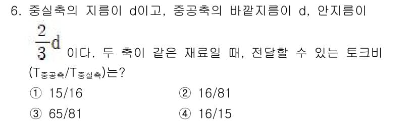 9급_지방직_공무원_기계설계 2020년 6번 - 정답과 핵심 포인트를 검수 중인 기출문제