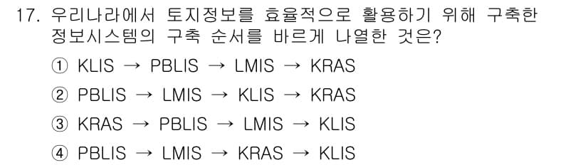 9급_지방직_공무원_지적전산학개론 2020년 17번 - 정답과 핵심 포인트를 검수 중인 기출문제