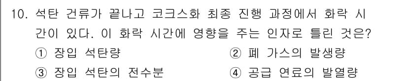 제선기능장 2016년 10번 - 정답과 핵심 포인트를 검수 중인 기출문제