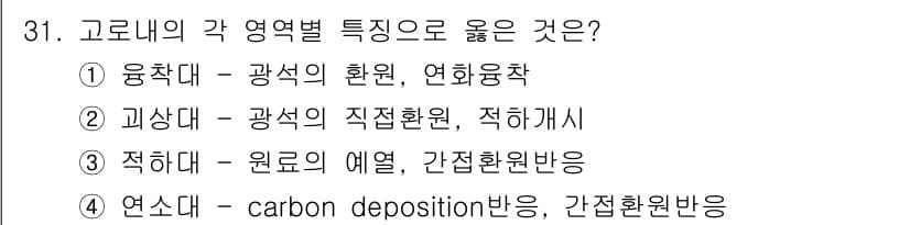 제선기능장 2018년 31번 - 정답과 핵심 포인트를 검수 중인 기출문제