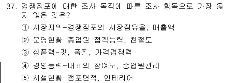 유통관리사_2급 2020년 37번 - 정답과 핵심 포인트를 검수 중인 기출문제
