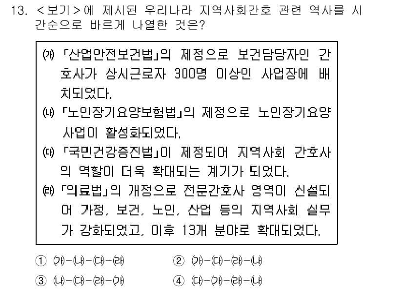 9급_지방직_공무원_서울시_지역사회간호 2020년 12번 - 정답과 핵심 포인트를 검수 중인 기출문제