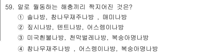 임업종묘기능사 2015년 59번 - 정답과 핵심 포인트를 검수 중인 기출문제