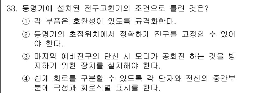 항로표지기능사 2016년 33번 - 정답과 핵심 포인트를 검수 중인 기출문제