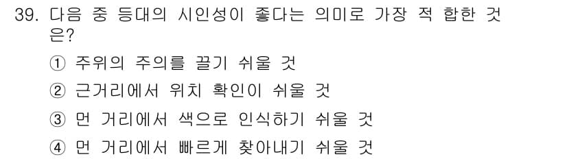 항로표지기능사 2016년 39번 - 정답과 핵심 포인트를 검수 중인 기출문제