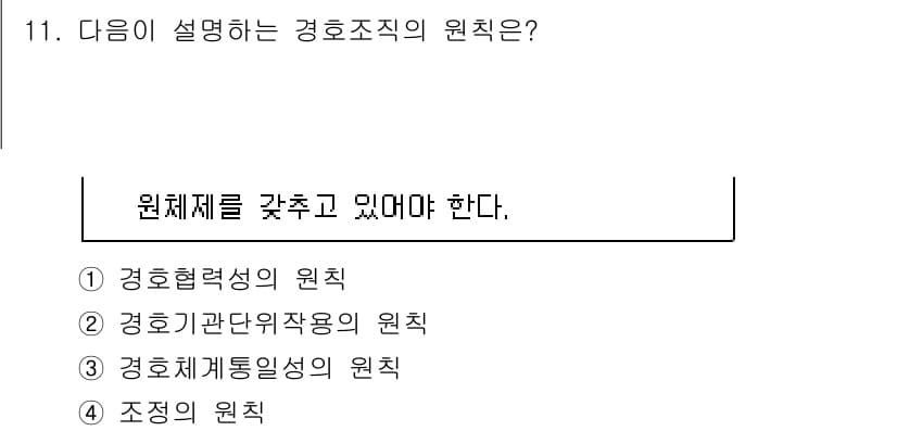 경비지도사_2차(경호학) 2020년 11번 - 정답과 핵심 포인트를 검수 중인 기출문제