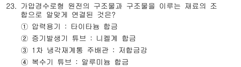 원자력기사 2015년 23번 - 정답과 핵심 포인트를 검수 중인 기출문제
