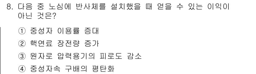 원자력기사 2015년 8번 - 정답과 핵심 포인트를 검수 중인 기출문제