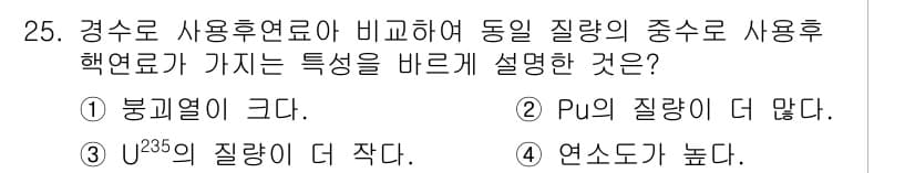 원자력기사 2016년 25번 - 정답과 핵심 포인트를 검수 중인 기출문제