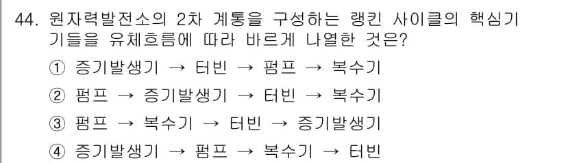 원자력기사 2016년 44번 - 정답과 핵심 포인트를 검수 중인 기출문제