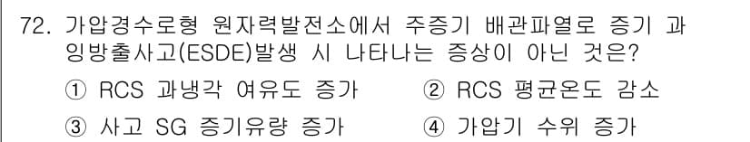 원자력기사 2016년 72번 - 정답과 핵심 포인트를 검수 중인 기출문제