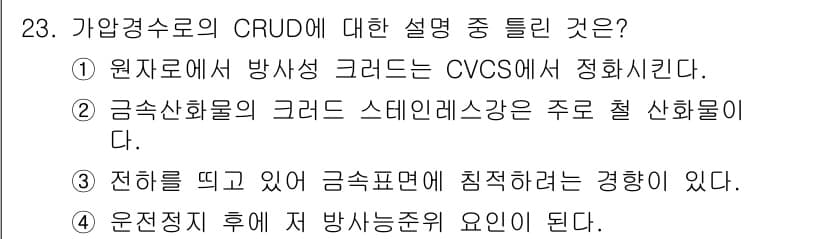 원자력기사 2017년 23번 - 정답과 핵심 포인트를 검수 중인 기출문제