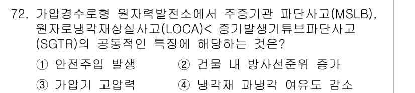 원자력기사 2017년 72번 - 정답과 핵심 포인트를 검수 중인 기출문제