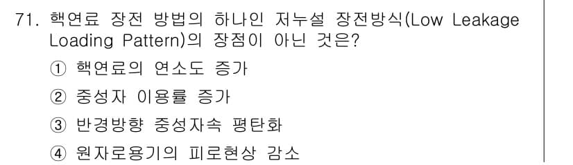 원자력기사 2018년 71번 - 정답과 핵심 포인트를 검수 중인 기출문제