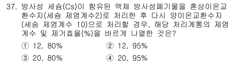 원자력기사 2019년 37번 - 정답과 핵심 포인트를 검수 중인 기출문제