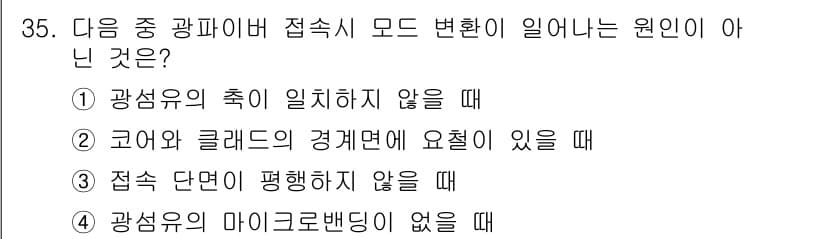 통신설비기능장 2020년 35번 - 정답과 핵심 포인트를 검수 중인 기출문제
