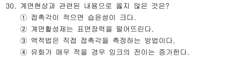 인쇄설계기사 2020년 30번 - 정답과 핵심 포인트를 검수 중인 기출문제