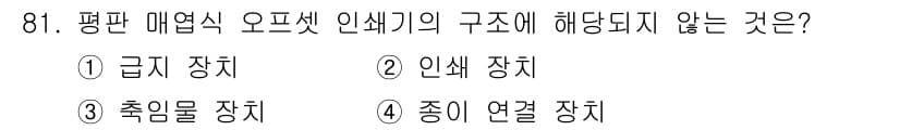 인쇄설계기사 2020년 81번 - 정답과 핵심 포인트를 검수 중인 기출문제